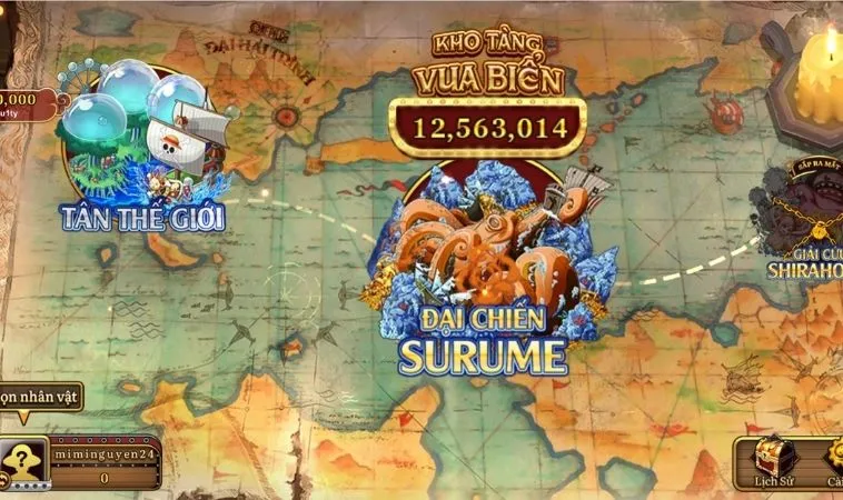 Bản đồ trong game Bắn Cá Đại Hải Trình tại U888