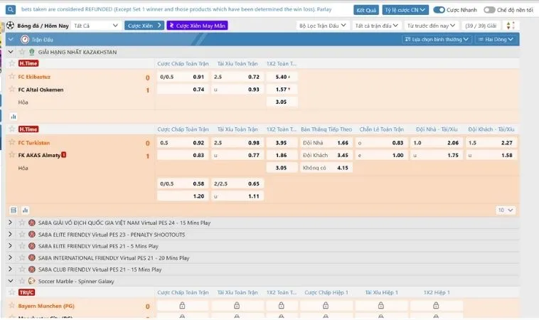 Tìm Hiểu Cá Cược Bóng Đá U888 Hấp Dẫn Nhất Hiện Nay 2 Bảng kèo cá cược bóng đá U888