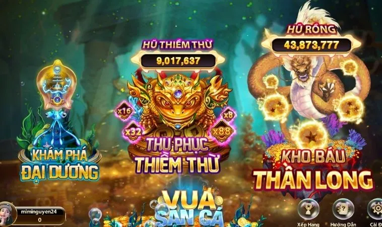 Cách Chơi Vua Bắn Cá Tại U888 Dễ Thắng Nhất Cho Người Mới 2 Các phòng chơi trong game Vua Bắn Cá tại U888